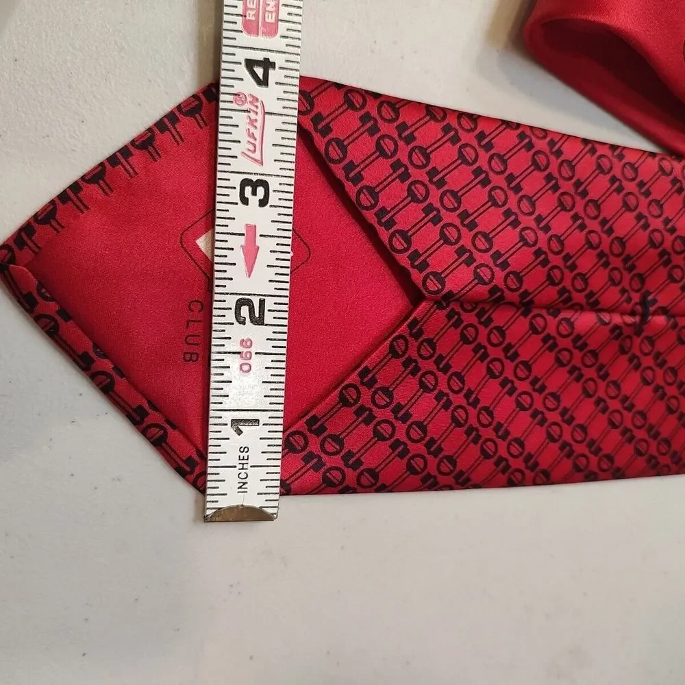 Skeleton‎ Key Silca Club Red Tie Silk Automotive Novelty Love Valentine